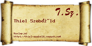 Thiel Szebáld névjegykártya